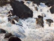 William Stott of Oldham Schwarzer Wasserfall Sweden oil painting artist